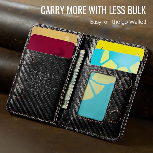 Defencase for Magsafe Wallet Magnetic Card Holder RFID Blocking, NCF-Black - color: Carbon Fiber Black