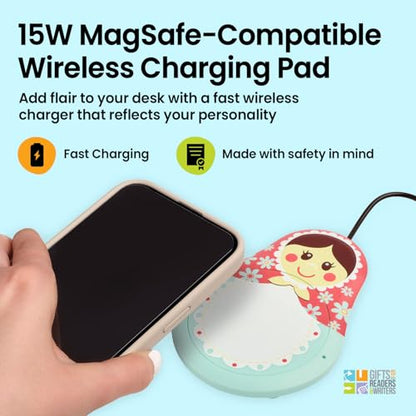 Thinking Gifts 15W Magnetic Wireless Charger Charging Pad - Nesting Dolls - color: Nesting Dolls