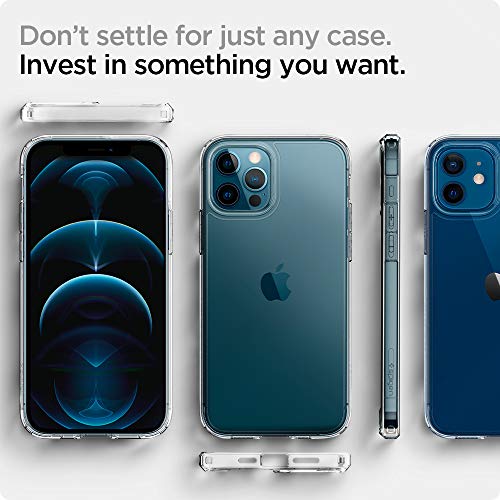 Spigen for iPhone 12/12 Pro Case, Ultra Hybrid [No Magnet Ring][Anti-Yellowing] - Crystal Clear - color: Crystal Clear, size: iPhone 12 / 12 Pro