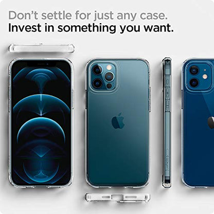 Spigen for iPhone 12/12 Pro Case, Ultra Hybrid [No Magnet Ring][Anti-Yellowing] - Crystal Clear - color: Crystal Clear, size: iPhone 12 / 12 Pro