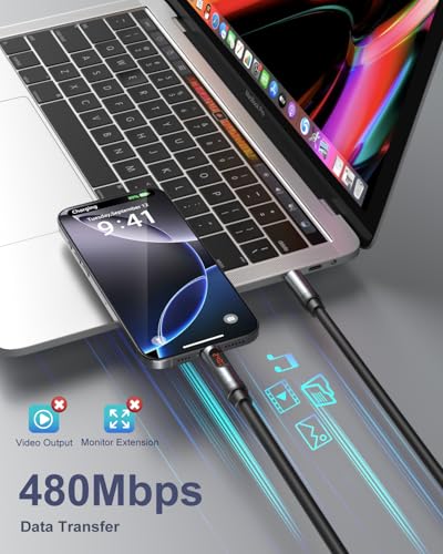 USB C to USB C Cable 4ft, 240W Fast Charging Type C Charger LED Display - size: 4ft