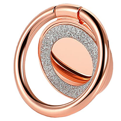 Cell Phone Ring Holder Finger Kickstand Turns 360° Degrees & 180° Degrees Adjustable to Fit Your Needs Helps Stabilize Phone for Selfies iPhone Stand Phone Grip Circle Bling 52014 (Rose Gold) - color: Rose Gold