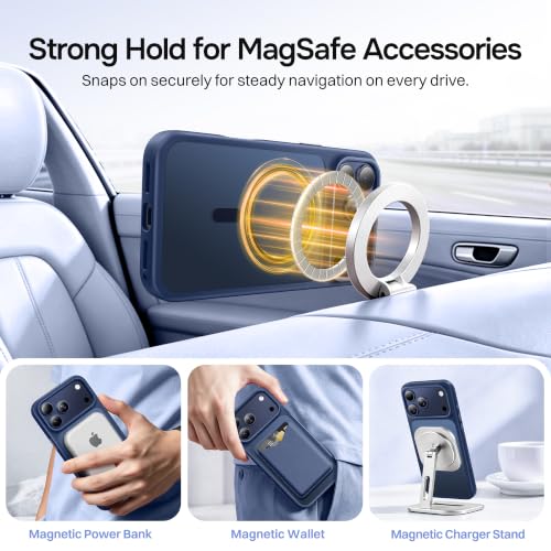 Magnetic for iPhone 17 Pro Max Case, Compatible with MagSafe, [Military Grade Drop Protection] Translucent Matte Shockproof Protective Anti-Fingerprint Phone Case, 6.9", Blue - color: Blue, size: Iphone 17 Pro Max