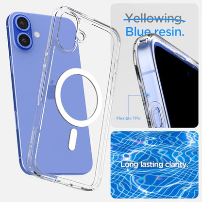 Spigen for iPhone 16 Plus Case, Ultra Hybrid MagFit [Anti-Yellowing] [Compatible with Magsafe] - Clear - color: Clear, size: iPhone 16 Plus