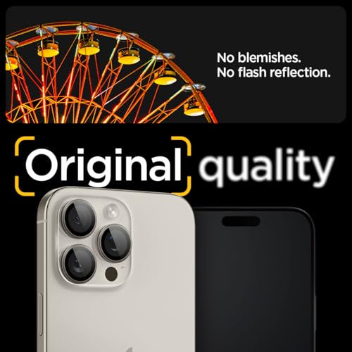 Spigen Camera Lens Protector for iPhone 16 Pro Max - Natural Titanium - color: Natural Titanium