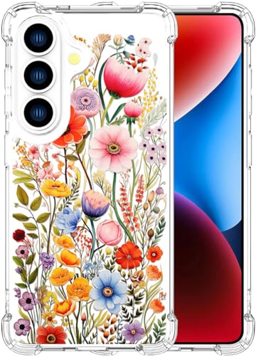 for Samsung Galaxy S26+ Plus Case - Clear Anemone Flower | Cute Transparent Phone Cases for Women with Design, Girls Girly with Heavy Duty Protective Bumper - color: Clear Anemone Flower, size: S26+ Plus