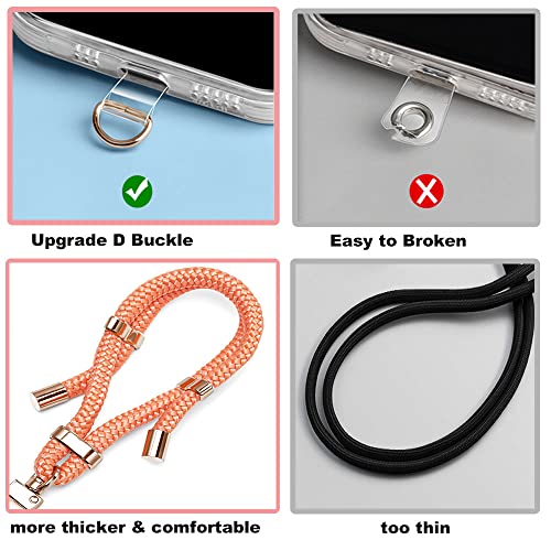 2 Pads Phone Lanyard Adjustable Crossbody Cell Phone Neck Strap - color: Porpoise Grey