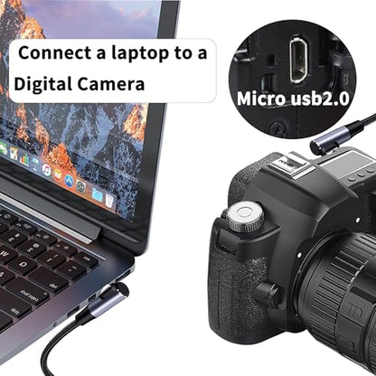 Right Angle USB C to Micro USB Cable 2A Charging Data Transfer