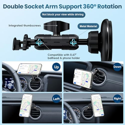 Wireless Charging Magnetic Vent Phone Mount for Jeep Wrangler 2018-2023 - style: Magnetic Charging