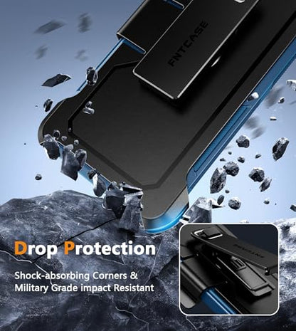 FNTCASE for Moto G 2026/2025 Case, Moto G Play 2026 Case with Belt-Clip | Heavy Duty Drop Protection,Rugged Holster, Military Grade Shockproof Protective Cell Phone Cover - color: Blue