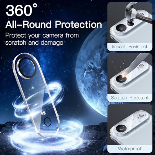 [3 Pack Camera Lens Protector For iPhone 17 Air 6.6-Inch,9H Tempered Glass,Anti-Scratch,Case Friendly,Night Circle,No-Bubble HD Clarity,Full Cover - size: iPhone 17 Air