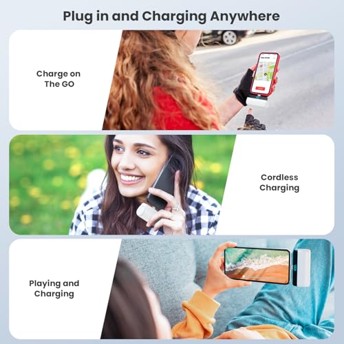 [2-Pack]Mini Portable Charger for iPhone 17/16/15,Upgraded 5500mAh PD Fast Charging USB C Power Bank,Travel Essentials Battery Pack for iPhone 17/17 Pro Max/Air/16/15 Series Galaxy Android-Pink+White - color: Pink+White