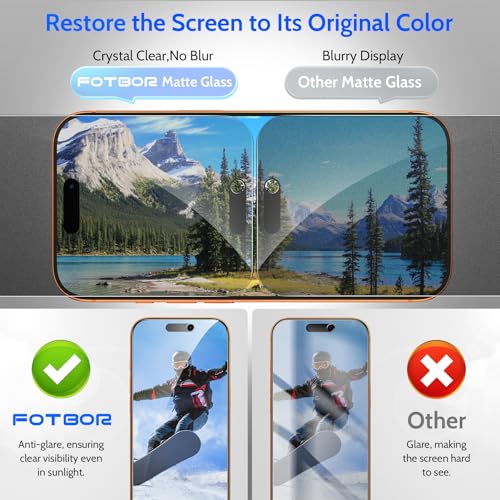 Fotbor [Ultra-Shield 26° True Privacy Screen Protector Compatible with iPhone 17 Pro Max, 2-Pack Elite Matte AG Etched Glass, 9H Anti-Shatter, with [Installation Master Kit] - size: iPhone 17 Pro Max-6.9 inch