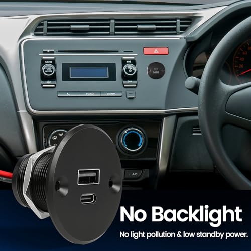 acegoo 24W 12V USB Outlet, Aluminum Fast Charging RV USB C Charger - color: Big Panel*2