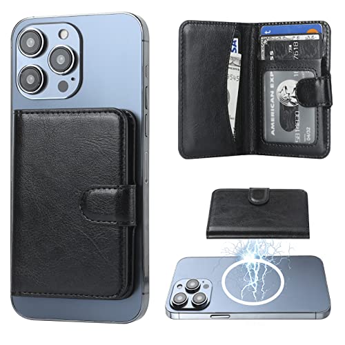 Bocasal for MagSafe Card Wallet for iPhone, Black - color: Black