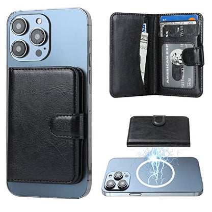 Bocasal for MagSafe Card Wallet for iPhone, Black - color: Black