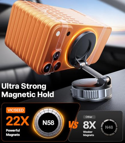VICSEED for MagSafe Car Mount [Upgraded 98LBS Strongest Suction,Won't Break