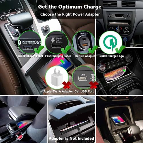 Wireless Charging Pad Qi Fast Charge Mat QC 3.0 Car Charger Adapter Kit for iPhone 15 14 13 11 Pro Max 8 Plus X XR Xs Moto Google LG Samsung Note 20 Galaxy Buds S20 S21 S22 S23 S24 S25 Android Phones
