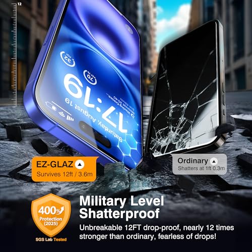 EZ-GLAZ-4+2 Pack for iPhone 16 Screen Protector (6.1") HD Clear - size: iPhone 16
