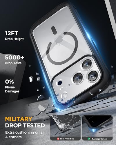 miracase for iPhone 17 Pro Privacy Series Case, Magsafe, Black - color: Black, size: iPhone 17 Pro