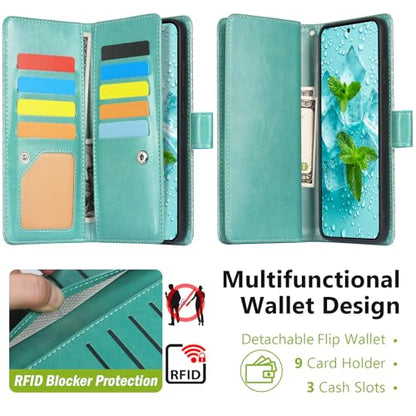 Varikke for Galaxy S25 FE Wallet Case Magnetic Detachable, Mint Green - color: Mint, size: Galaxy S25 FE 6.7"