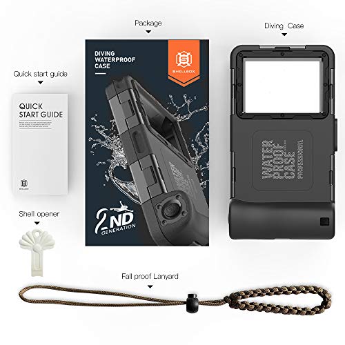 Waterproof Underwater Snorkeling Diving Phone Case for iPhone 16/15/14/13/12/11 Pro Max Mini and Galaxy S25/S24/S23/S22/S21 Ultra Plus Professional [15m/50ft] Photo Video Cover (SG Black)