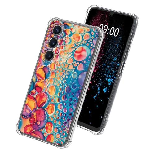 Colorful Marble Phone Case for Samsung Galaxy S24, Clear Soft TPU Case with Shockproof Corners Slim Transparent Protective Cover for Galaxy S24 - color: Colorful Marble, size: 6.2" Galaxy S24
