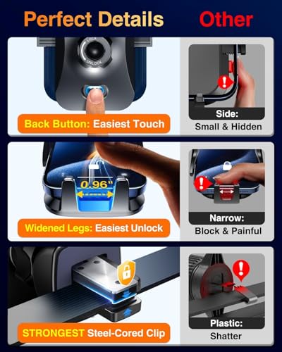 VANMASS【85+LBS Strongest Suction & Military-Grade Ultimate Car Phone Mount - color: Ink Black