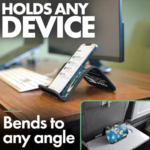 Flight Flap Airplane Phone Holder - Foldable Phone Stand for Plane Travel - color: Boho Green, size: Large
