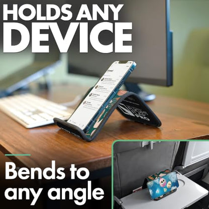 Flight Flap Airplane Phone Holder - Foldable Phone Stand for Plane Travel - color: Boho Green, size: Large