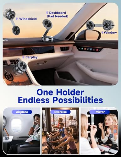 Magsafe Car Mount, Vacuum Magnetic Phone Holders for Your Car - color: Blue
