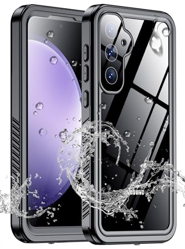xiwxi for Samsung Galaxy S23 FE Case Waterproof,[IPX8 Underwater Case][Full Body Shockproof & Military Dropproof] Clear Sound Quality Built-in Screen Protector for Samsung S23 FE 6.4 inch-Black - size: For Samsung S23 FE-6.4"