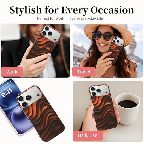 Case Compatible with iPhone 17 Pro Max, 2025 Anti-Yellow Ultra Transparent Soft TPU Phone Case, Shockproof Anti-Slip Slim Lightweight Full Coverage Protective (Wood Grain) - color: Wood grain