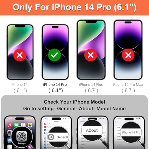 iCoverCase Compatible with iPhone 14 Pro Wallet Phone Case with Card Holder for Women, RFID Blocking Embossed PU Leather Wrist Strap Case 6.1 Inch (Macaron Purple) - color: P-Purple