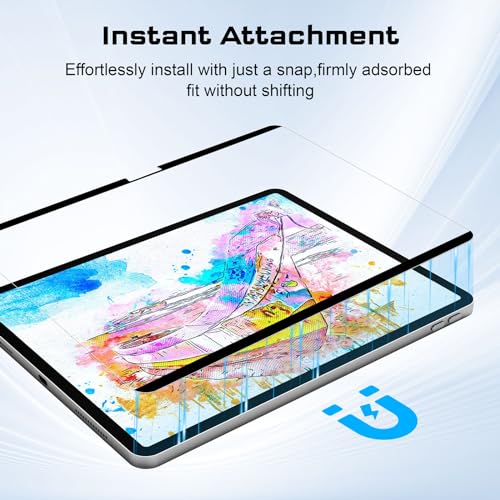 Magnetic Paper Screen Protector for iPad Air 11-Inch M3/M4 2026/M2 2024,Detachable and Reusable Nano Adsorption High Sensitive Anti Glare Matte Film for Note-Taking,Drawing, Art - size: Magnetic iPad air 11 M2
