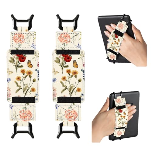 CoBak 2 Pack Secure Hand Strap for Ebook Reader - Versatile and Lightweight - color: Floralia-2 Pack