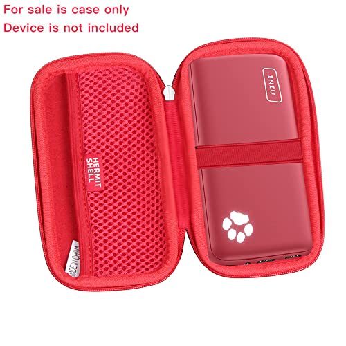 Hermitshell Hard Travel Case for INIU Portable Charger 10000mAh Power Bank [2022 Version] (Red) - color: Red
