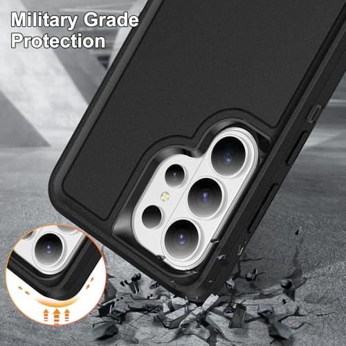 Shockproof Case for Samsung Galaxy S26 Ultra 6.9 inch,Heavy Duty Rugged Military Grade Protection,Hard Sturdy Phone Cover for Samsung S26 Ultra,Black - color: Black