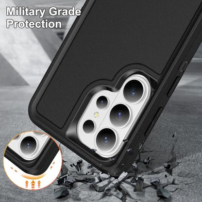 Shockproof Case for Samsung Galaxy S26 Ultra 6.9 inch,Heavy Duty Rugged Military Grade Protection,Hard Sturdy Phone Cover for Samsung S26 Ultra,Black - color: Black