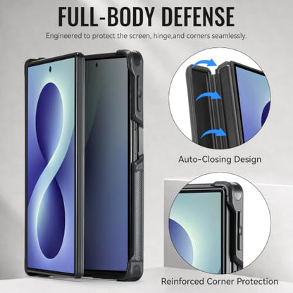 for Samsung Galaxy Z Fold 8 - Case Wallet Magnetic Slim, Deep Blue - color: Deep Blue, size: Samsung Galaxy Z Fold 8