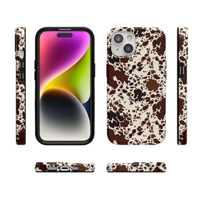 Casely iPhone 15 Plus Case | Cowgirl Envy | Cow Print | Compatible with MagSafe | Classic Ultra Slim Design - color: Cowgirl Envy | Cow Print
