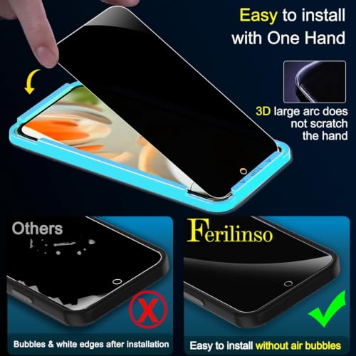 Ferilinso Privacy Screen Protector for Google Pixel 9, Tempered Glass - size: Google Pixel 9