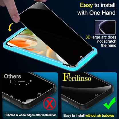Ferilinso Privacy Screen Protector for Google Pixel 9, Tempered Glass - size: Google Pixel 9