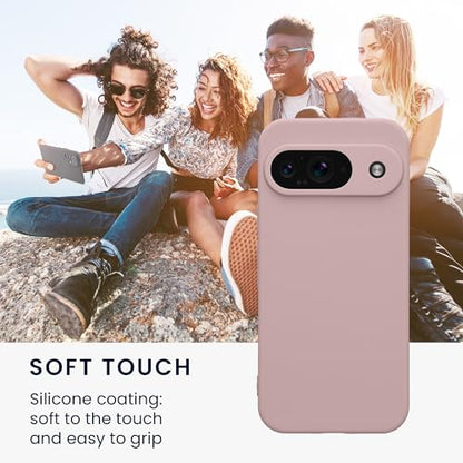 kwmobile Case Compatible with Google Pixel 9 Case - Protective Slim TPU Phone Cover - Soft Matte Finish - Nude Lilac - color: Nude lilac, size: Pixel 9