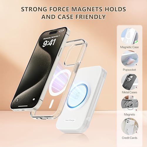 2026 Traveling Portable Wireless Mag-Safe Fast Charging Station - color: Black