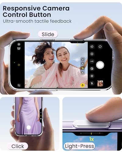 CyTex for iPhone 17 Case Clear, with Camera Control Cover, Compatible with MagSafe, Military-Grade Drop Protection, Anti-Yellowing, Phone Case for iPhone 17 - Transparent