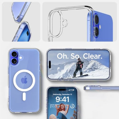 Spigen for iPhone 16 Plus Case, Ultra Hybrid MagFit [Anti-Yellowing] [Compatible with Magsafe] - Clear - color: Clear, size: iPhone 16 Plus