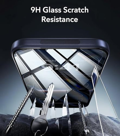 3 Pack Privacy Screen Protector for iPhone 17 Pro, 28° Anti Spy Tempered Glass with Flawless Fit Kit, 9H Hardness Military Grade Shatterproof, Case Friendly - size: iPhone 17 Pro