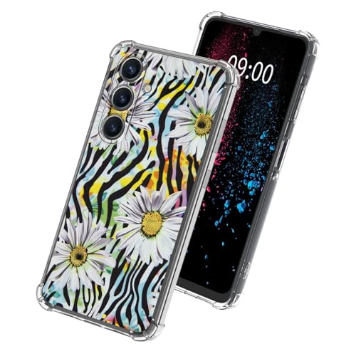 Daisy Phone Case for Samsung Galaxy S24, Clear Soft TPU Case with Shockproof Corners Slim Transparent Protective Cover for Galaxy S24 - color: Daisy, size: 6.2" Galaxy S24