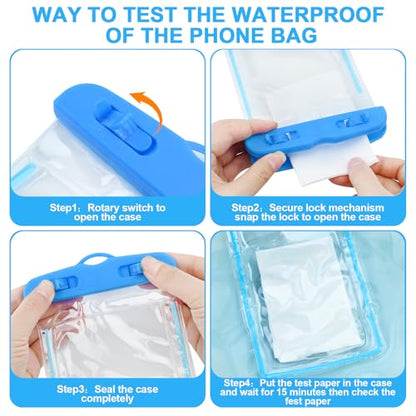 40 Pack Universal Waterproof Phone Pouch, Multicolor Waterproof Case Comp Compatible with iPhone 15 14 13 Pro Max XS Plus, Waterproof Phone Case Dry Bag with Phone Lanyard, Waterproof Phone Pouch Bluk
